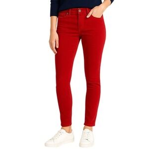 Ralph Lauren Sport Jeans 6 Red Low Rise Corduroy Denim 5 Pocket Stretch Preppy‎